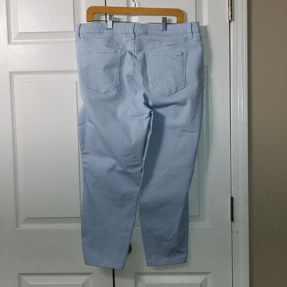 Talbots flawless high waist Jegging Crop Jeans Baby Blue Sz 16 - Picture 4 of 6